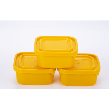 3PK square food container plastic lunch box 3pcs